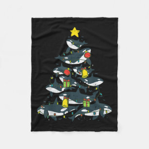 Moordwalvissen Kerstboom Xmas Orka Vrouwen Mannen Fleece Deken