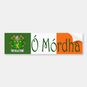 Moore Clan Ierse/Engelse vlag Bumpersticker