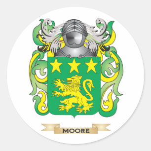Moore Coat of Arms (gezinscrest) Ronde Sticker