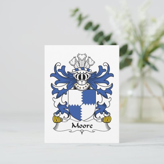 Moore Family Crest Briefkaart (Staand voorkant)