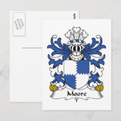 Moore Family Crest Briefkaart (Voorkant / Achterkant)