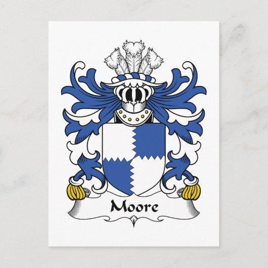 Moore Family Crest Briefkaart (Voorkant)