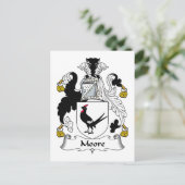 Moore Family Crest Briefkaart (Staand voorkant)
