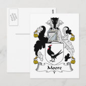 Moore Family Crest Briefkaart (Voorkant / Achterkant)