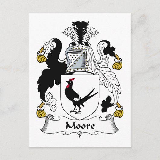 Moore Family Crest Briefkaart (Voorkant)
