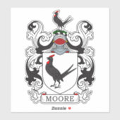 Moore Family Crest Sticker (Vel)