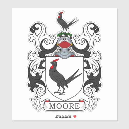 Moore Family Crest Sticker (Vel)