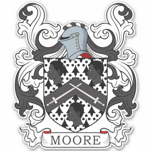 Moore Family Crest Sticker (Voorkant)