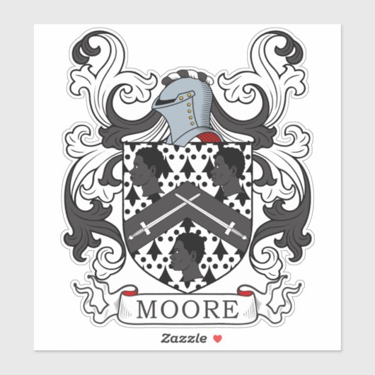 Moore Family Crest Sticker (Vel)
