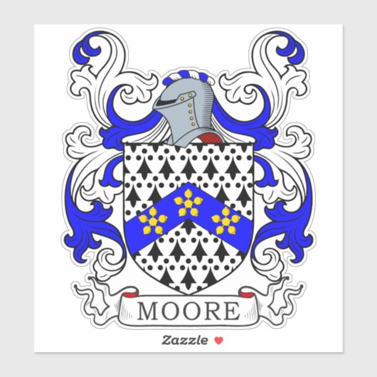 Moore Family Crest Sticker (Vel)