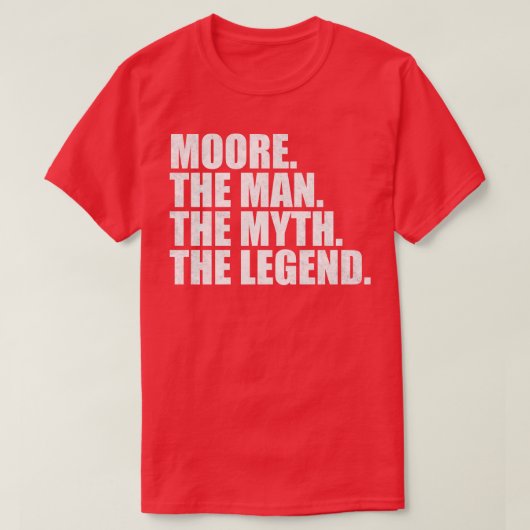 Moore Naam Moore Voornaam Moore T-shirt (Design voorkant)