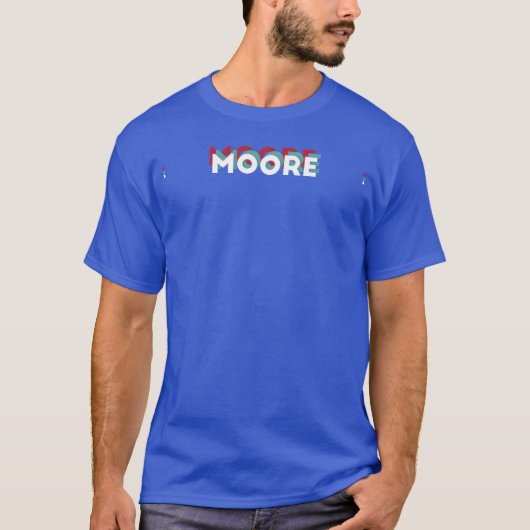 Moore Name Funny Name Moore 80s theme T-shirt (Voorkant)