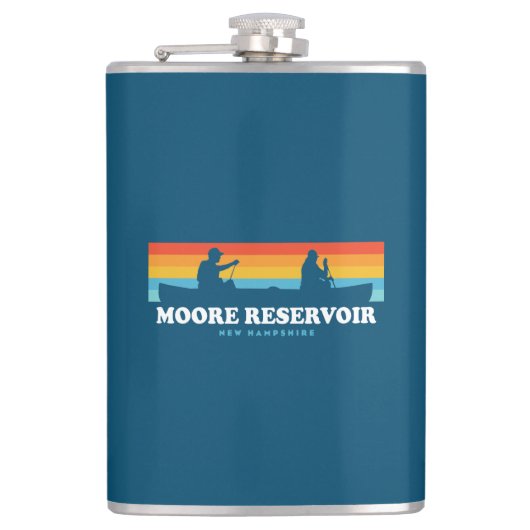 Moore Reservoir New Hampshire Canoe Heupfles (Voorkant)