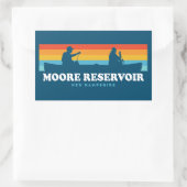 Moore Reservoir New Hampshire Canoe Rechthoekige Sticker (Tas)
