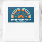 Moore Reservoir New Hampshire Rainbow Rechthoekige Sticker (Tas)