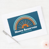 Moore Reservoir New Hampshire Rainbow Rechthoekige Sticker (Envelop)