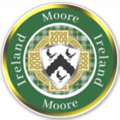 Moore Shield & Celtic Cross gepersonaliseerd Sticker (Voorkant)