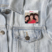 Moore Sisters Vierkante Button 5,1 Cm (In situ)