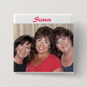 Moore Sisters Vierkante Button 5,1 Cm