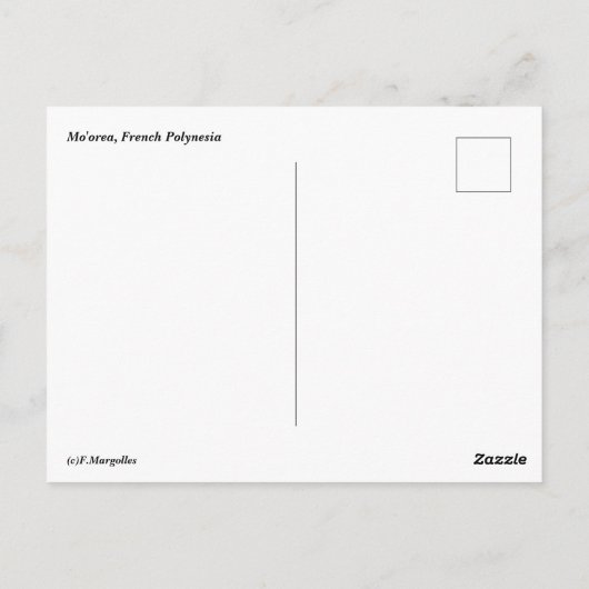 Mo'orea Briefkaart (Achterkant)