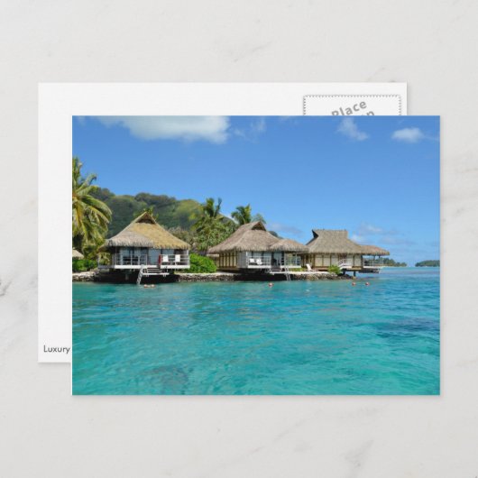 Moorea bungalows briefkaart (Voorkant / Achterkant)