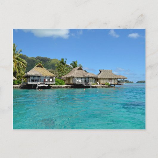 Moorea bungalows briefkaart (Voorkant)