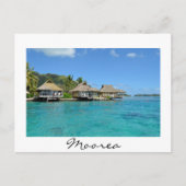 Moorea bungalows white briefkaart (Voorkant)