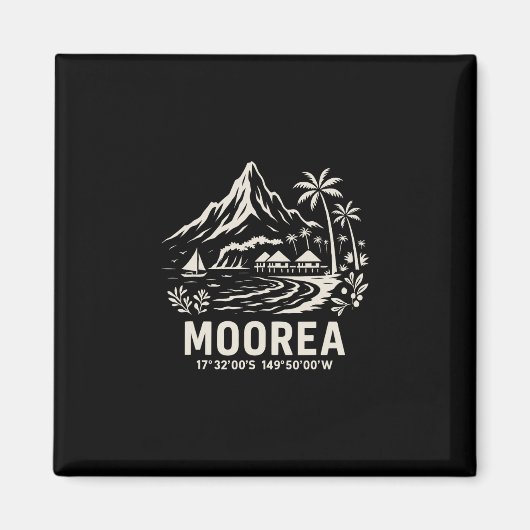 Moorea Eiland Frans-Polynesië Strandvakantie  Magneet (Voorkant)