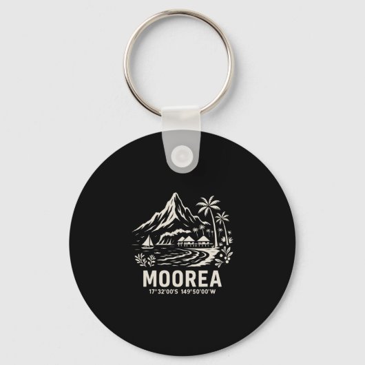 Moorea Eiland Frans-Polynesië Strandvakantie  Sleutelhanger (Voorkant)