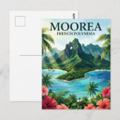 Moorea Frans-Polynesië Briefkaart (Voorkant / Achterkant)