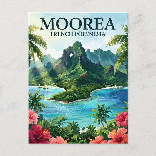 Moorea Frans-Polynesië Briefkaart (Voorkant)