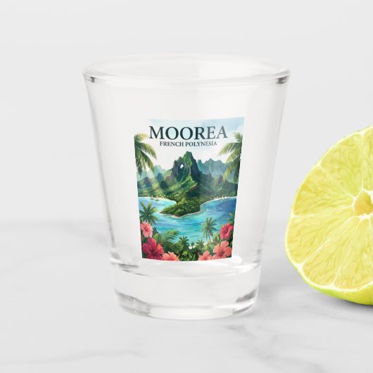 Moorea Frans-Polynesië Shot Glas (Voorkant)
