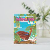 Moorea French Polynesia Holiday reisposter Briefkaart (Staand voorkant)