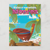 Moorea French Polynesia Holiday reisposter Briefkaart (Voorkant)