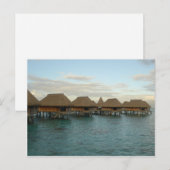 Moorea Huts in Dusk Briefkaart (Voorkant / Achterkant)