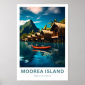 Moorea Island Frans Polynesië Reisprint Poster (Voorkant)