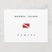 Moorea Island Tahiti Scuba Dive Flag Briefkaart (Voorkant)