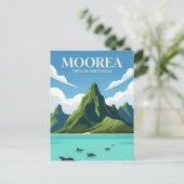 Moorea Lagune Frans-Polynesië Briefkaart (Staand voorkant)