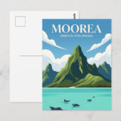Moorea Lagune Frans-Polynesië Briefkaart (Voorkant / Achterkant)