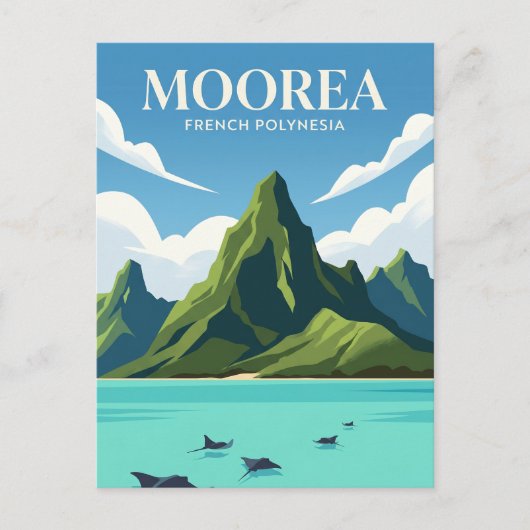 Moorea Lagune Frans-Polynesië Briefkaart (Voorkant)