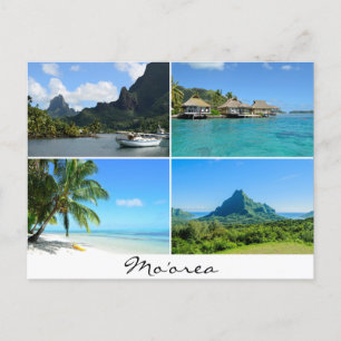 Moorea landscapes collage text briefkaart