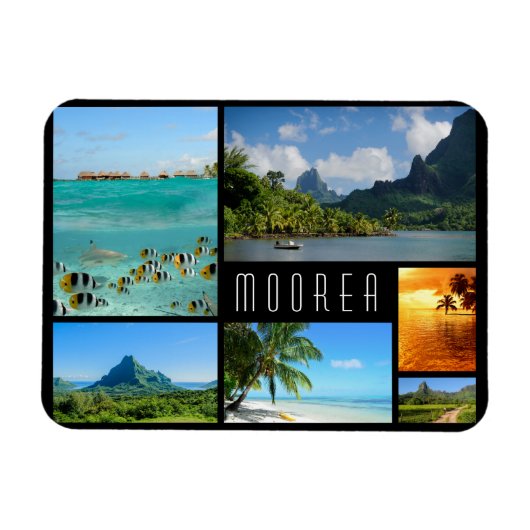 Moorea landschappen reizen fotocollage magneet (Horizontaal)