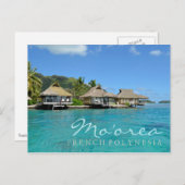 Moorea over Frans-Polynesië met luxebungalows Briefkaart (Voorkant / Achterkant)
