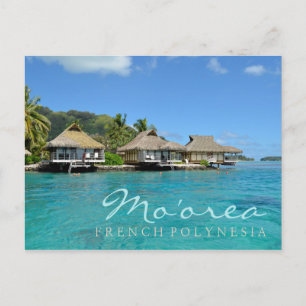 Moorea over Frans-Polynesië met luxebungalows Briefkaart