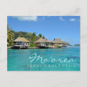 Moorea over Frans-Polynesië met luxebungalows Briefkaart (Voorkant)