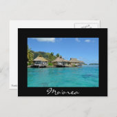 Moorea overwater vakantie bungalows briefkaart (Voorkant / Achterkant)
