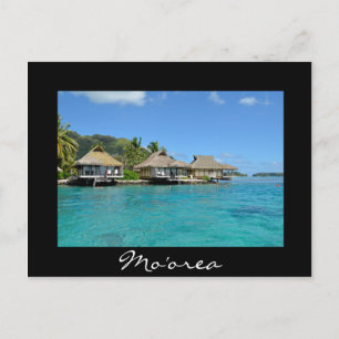 Moorea overwater vakantie bungalows briefkaart