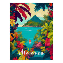 Moorea Polynesië Reisposter
