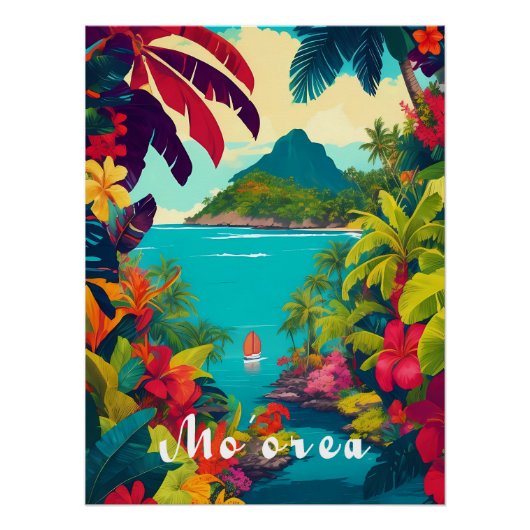 Moorea Polynesië Reisposter Perfect Poster (Voorkant)