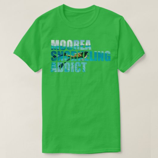 Moorea Snorkeling Addict Woman Foto T-shirt (Design voorkant)